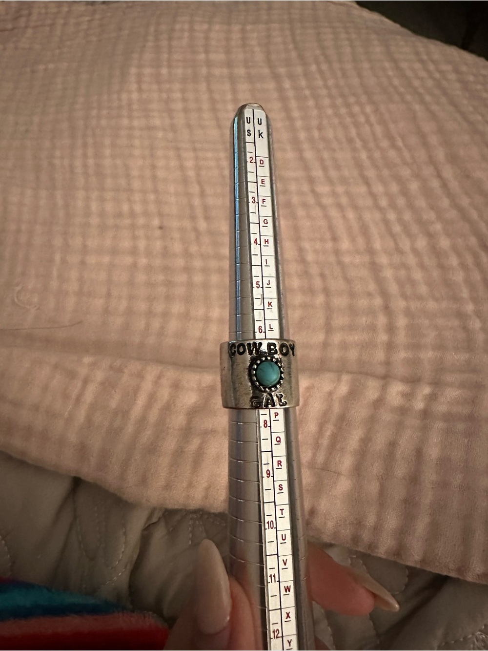 Cowboy Turquoise Accent Sterling-Style Band - Women